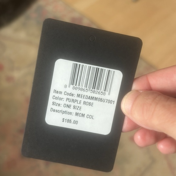 NWT in Box MCM Purple Rose Bandanna Silk & Cotton Scrunchie - Picture 2 of 7